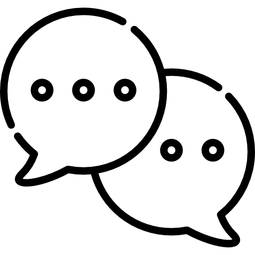 Speech bubble with heart icon representing conversation and connection