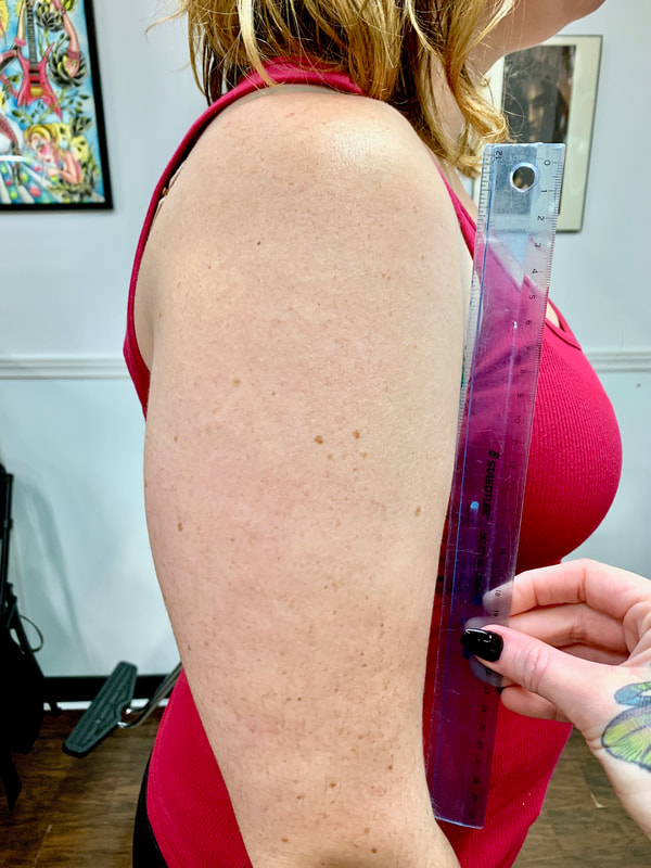 Measurement for arm tattoo